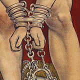 36" X 54" Houdini In Handcuffs Vintage Magic Poster Wall Art - Homeroots