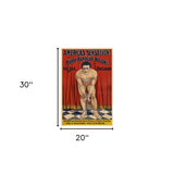 20" X 30" Houdini In Handcuffs Vintage Magic Poster Wall Art - Homeroots