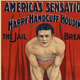 20" X 30" Houdini In Handcuffs Vintage Magic Poster Wall Art - Homeroots