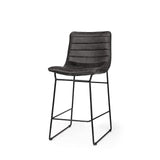 29" Black Iron Counter Height Bar Chair - Homeroots - Flyclothing LLC