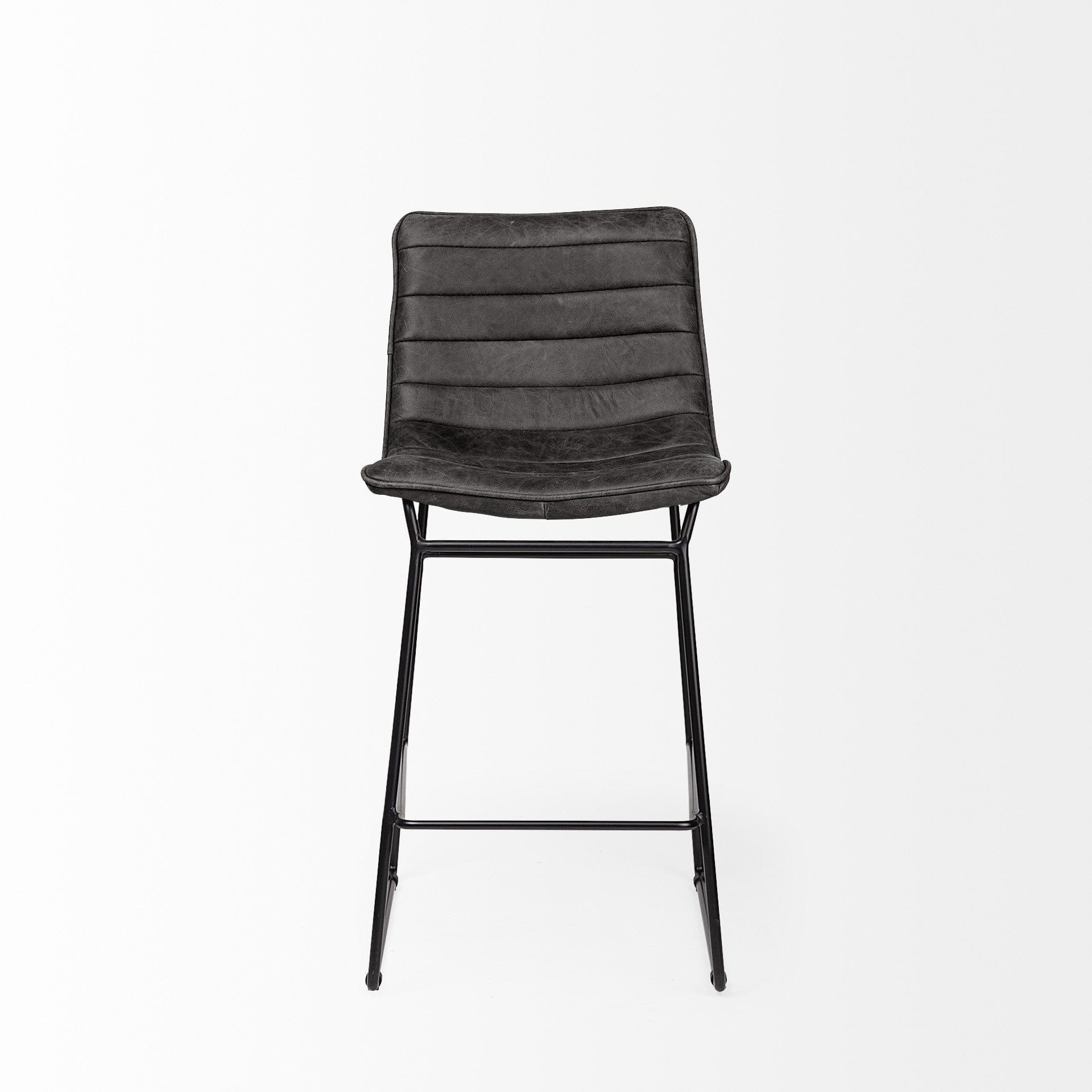29" Black Iron Counter Height Bar Chair - Homeroots - Flyclothing LLC