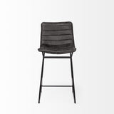 29" Black Iron Counter Height Bar Chair - Homeroots
