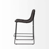 29" Black Iron Counter Height Bar Chair - Homeroots - Flyclothing LLC