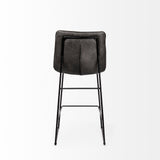 29" Black Iron Counter Height Bar Chair - Homeroots - Flyclothing LLC