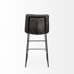 29" Black Iron Counter Height Bar Chair - Homeroots