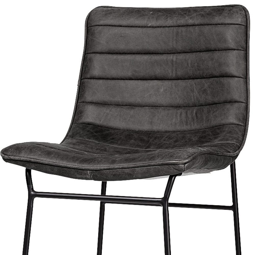 29" Black Iron Counter Height Bar Chair - Homeroots - Flyclothing LLC