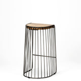 29" Light Brown Iron Backless Bar Chair - Homeroots