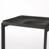 26" Black Solid Wood And Metal Backless Counter Height Bar Chair - Homeroots - Flyclothing LLC