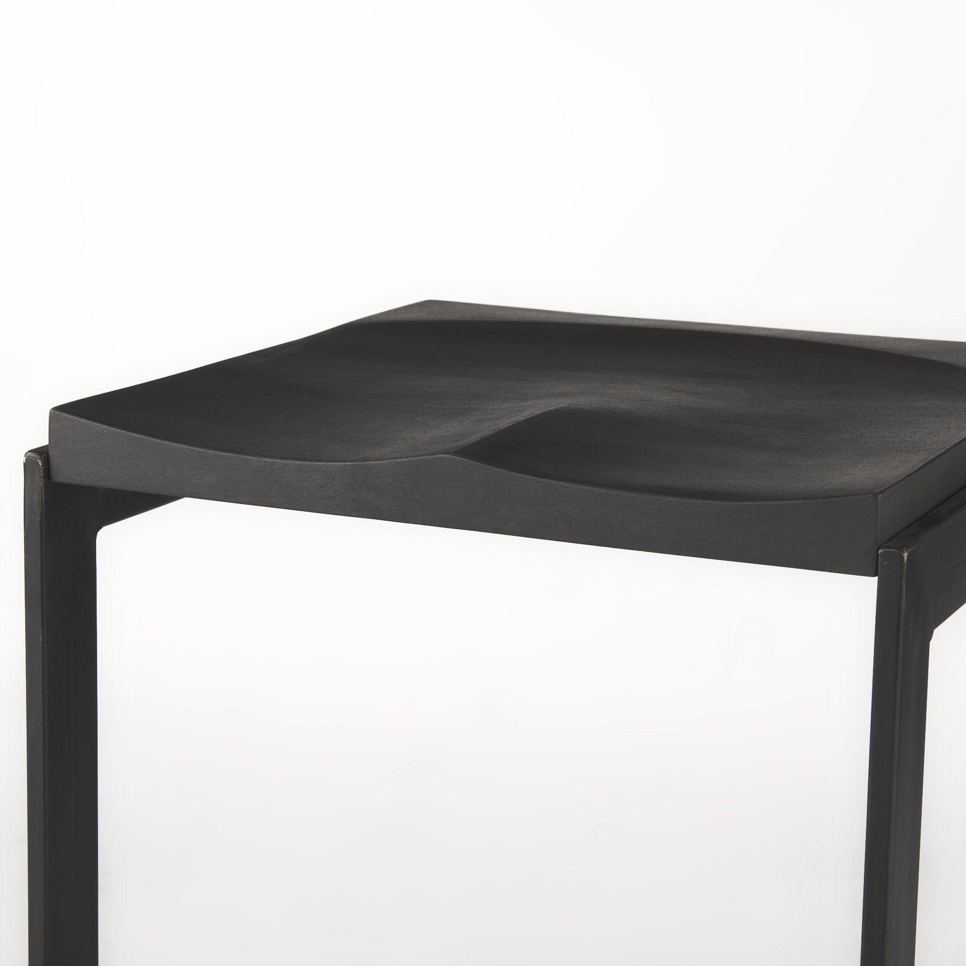 26" Black Solid Wood And Metal Backless Counter Height Bar Chair - Homeroots - Flyclothing LLC