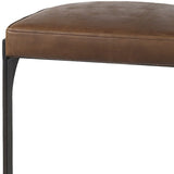 35" Medium Brown Iron Backless Bar Chair - Homeroots