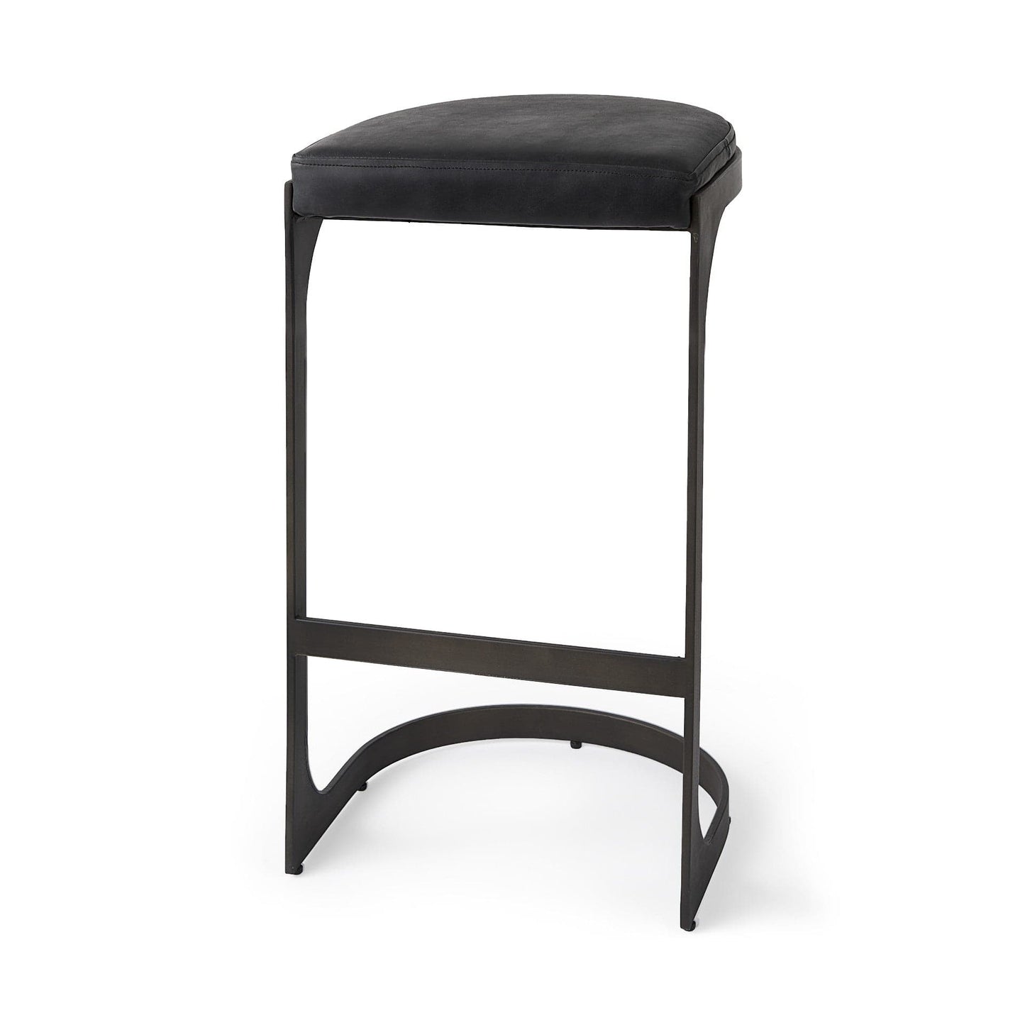 35" Black Iron Backless Bar Chair - Homeroots - Flyclothing LLC