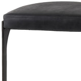 35" Black Iron Backless Bar Chair - Homeroots