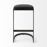 35" Black Iron Backless Bar Chair - Homeroots - Flyclothing LLC