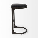 35" Black Iron Backless Bar Chair - Homeroots - Flyclothing LLC