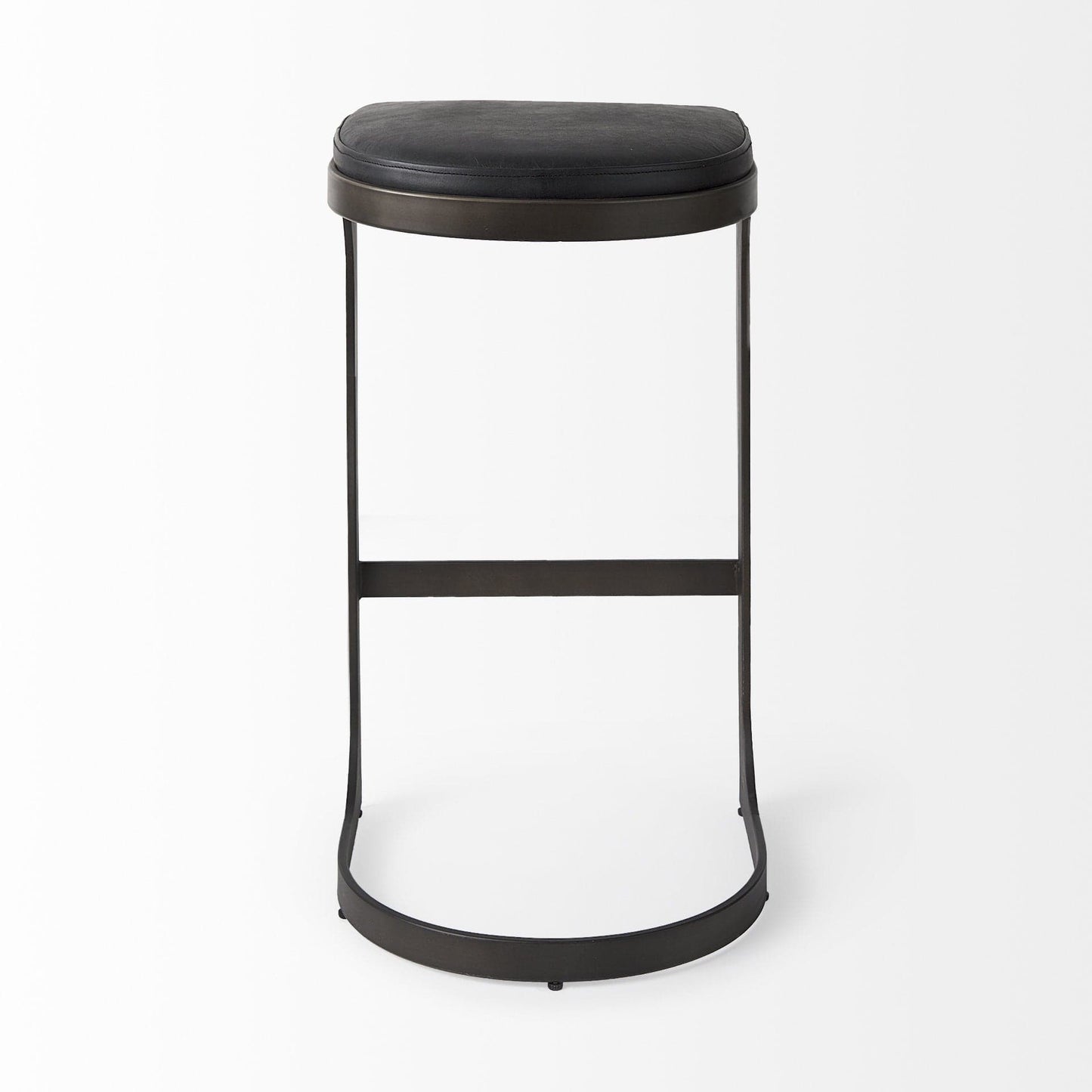 35" Black Iron Backless Bar Chair - Homeroots - Flyclothing LLC