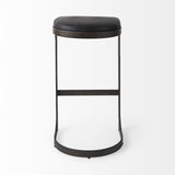 35" Black Iron Backless Bar Chair - Homeroots - Flyclothing LLC