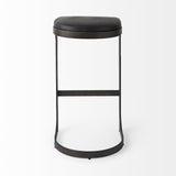 35" Black Iron Backless Bar Chair - Homeroots
