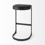 35" Black Iron Backless Bar Chair - Homeroots - Flyclothing LLC