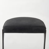 35" Black Iron Backless Bar Chair - Homeroots