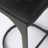 35" Black Iron Backless Bar Chair - Homeroots