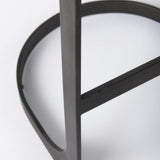 35" Black Iron Backless Bar Chair - Homeroots - Flyclothing LLC