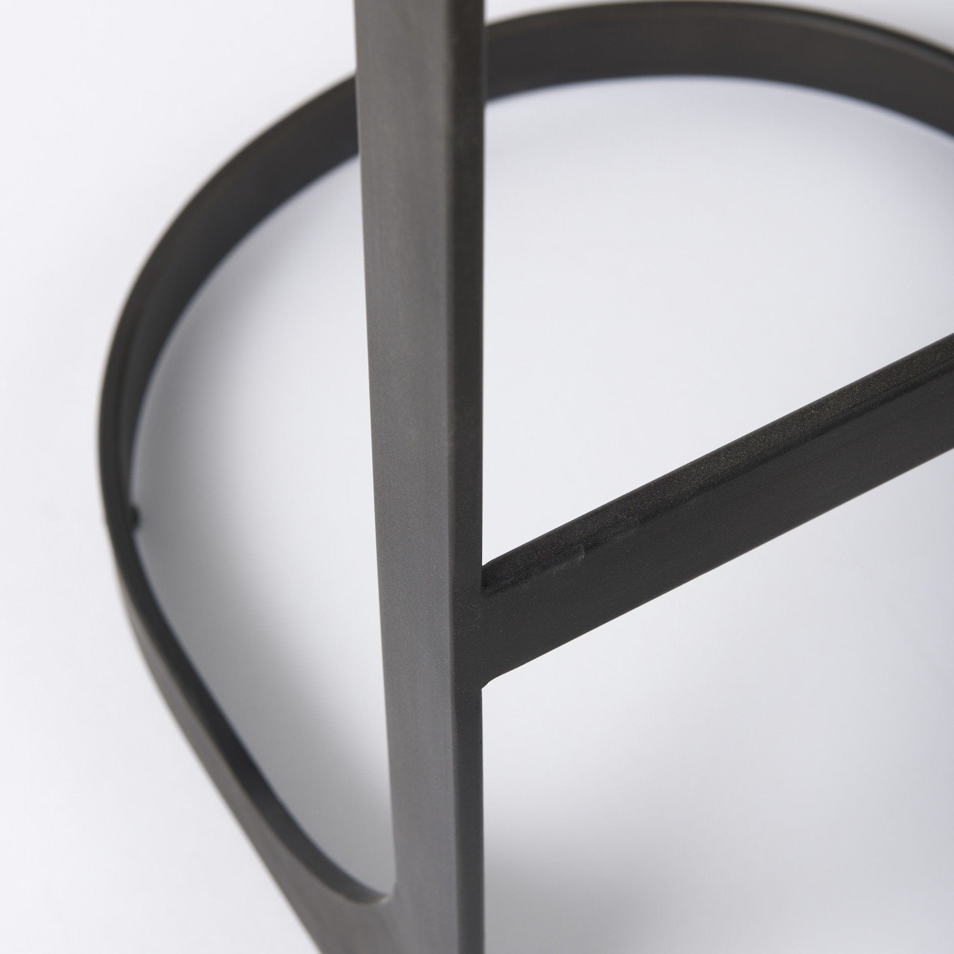 35" Black Iron Backless Bar Chair - Homeroots - Flyclothing LLC