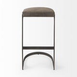 29" Brown Leather And Iron Backless Bar Chair - Homeroots - Flyclothing LLC