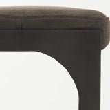 29" Brown Leather And Iron Backless Bar Chair - Homeroots - Flyclothing LLC