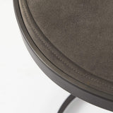 29" Brown Leather And Iron Backless Bar Chair - Homeroots - Flyclothing LLC