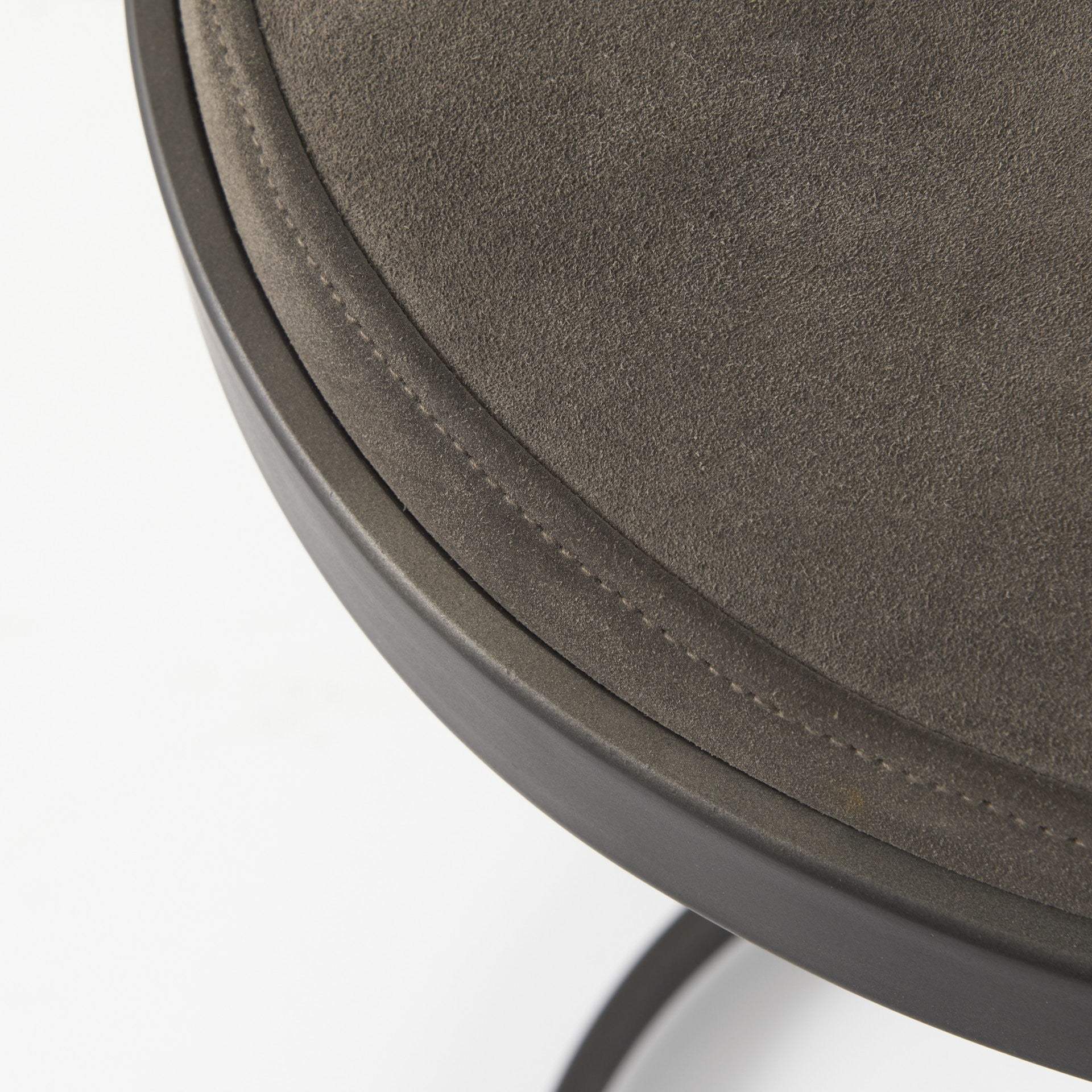 29" Brown Leather And Iron Backless Bar Chair - Homeroots - Flyclothing LLC
