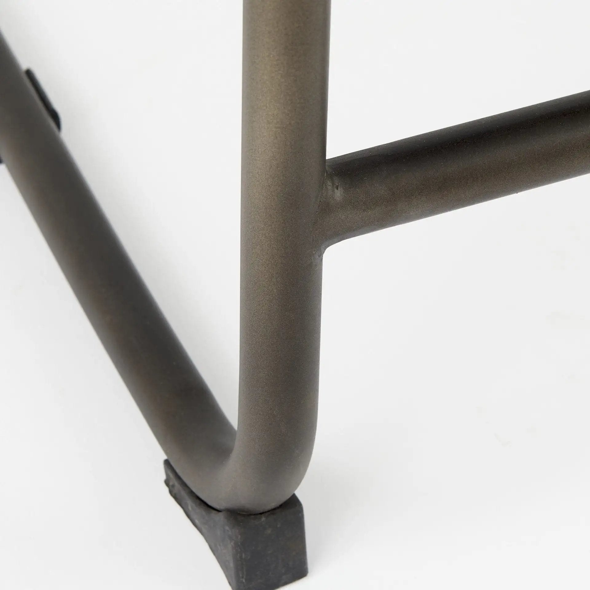 29" Black Leather And Iron Bar Chair - Homeroots - Flyclothing LLC