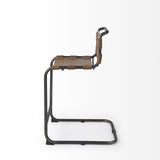 29" Brown And Black Steel Bar Chair - Homeroots - Flyclothing LLC