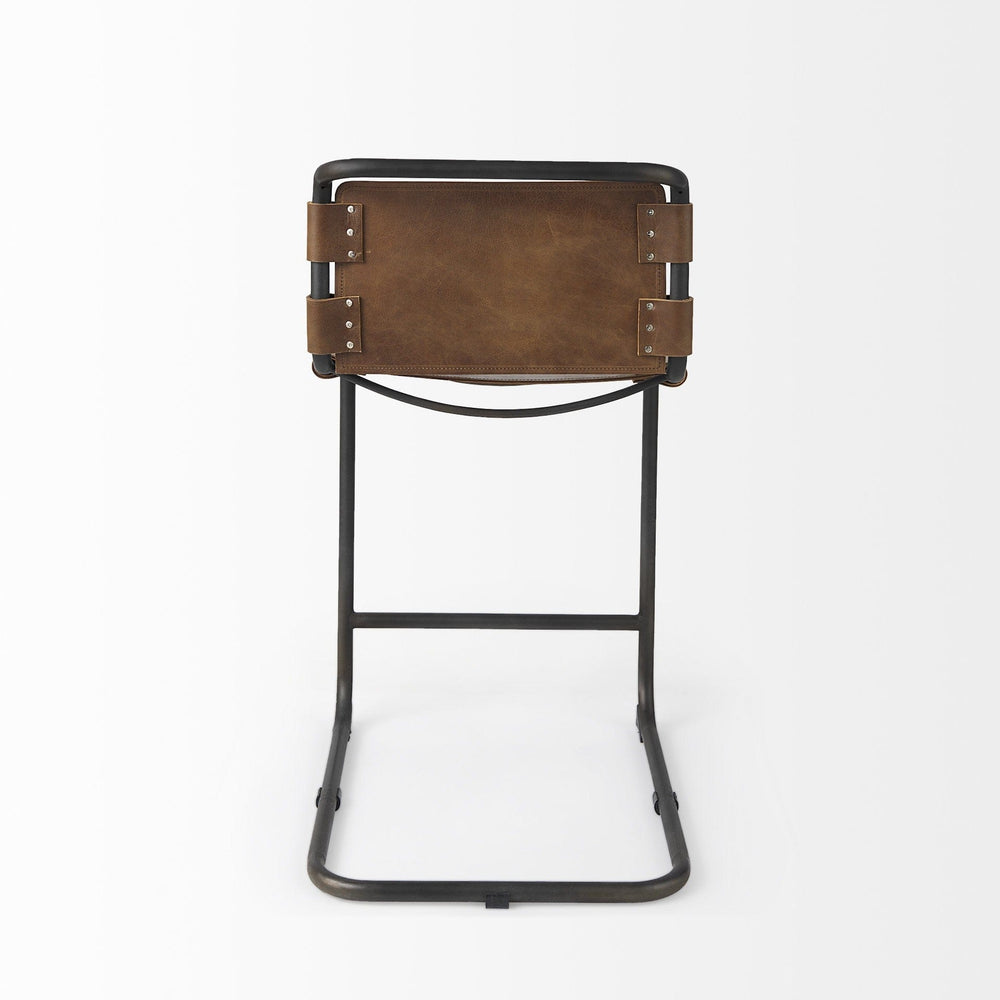 29" Brown And Black Steel Bar Chair - Homeroots - Flyclothing LLC