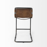 29" Brown And Black Steel Bar Chair - Homeroots