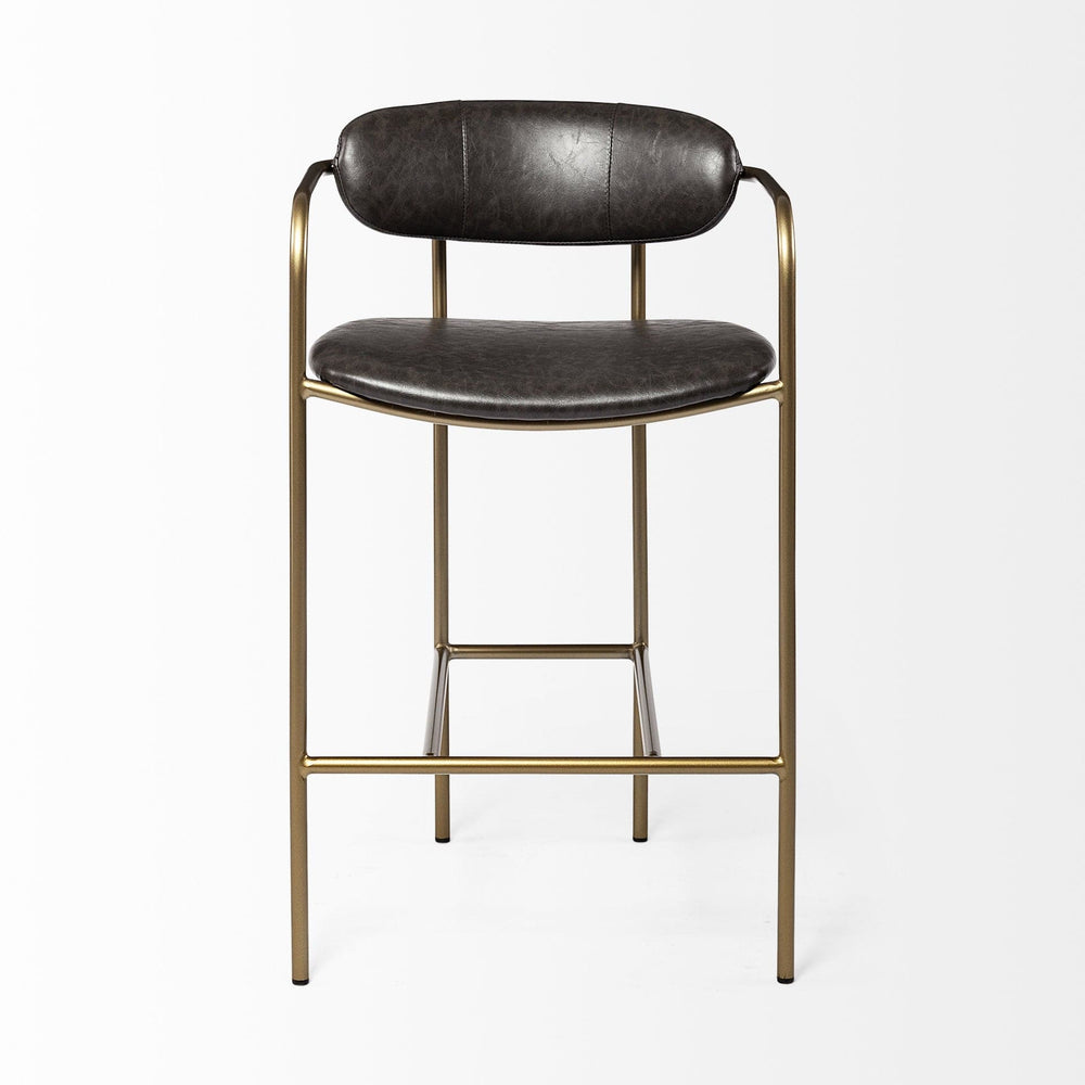 29" Deep Brown Steel Low back Bar Chair - Homeroots - Flyclothing LLC
