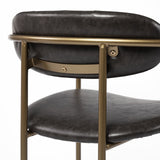 29" Deep Brown Steel Low back Bar Chair - Homeroots - Flyclothing LLC