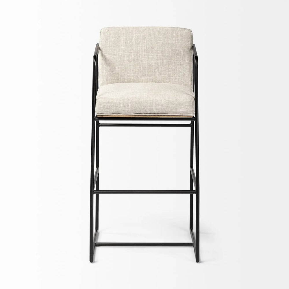 29" Beige Iron Counter Height Bar Chair - Homeroots - Flyclothing LLC