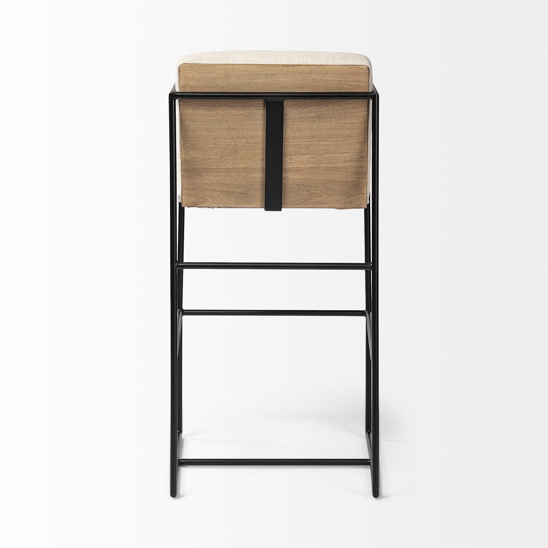 29" Beige Iron Counter Height Bar Chair - Homeroots - Flyclothing LLC