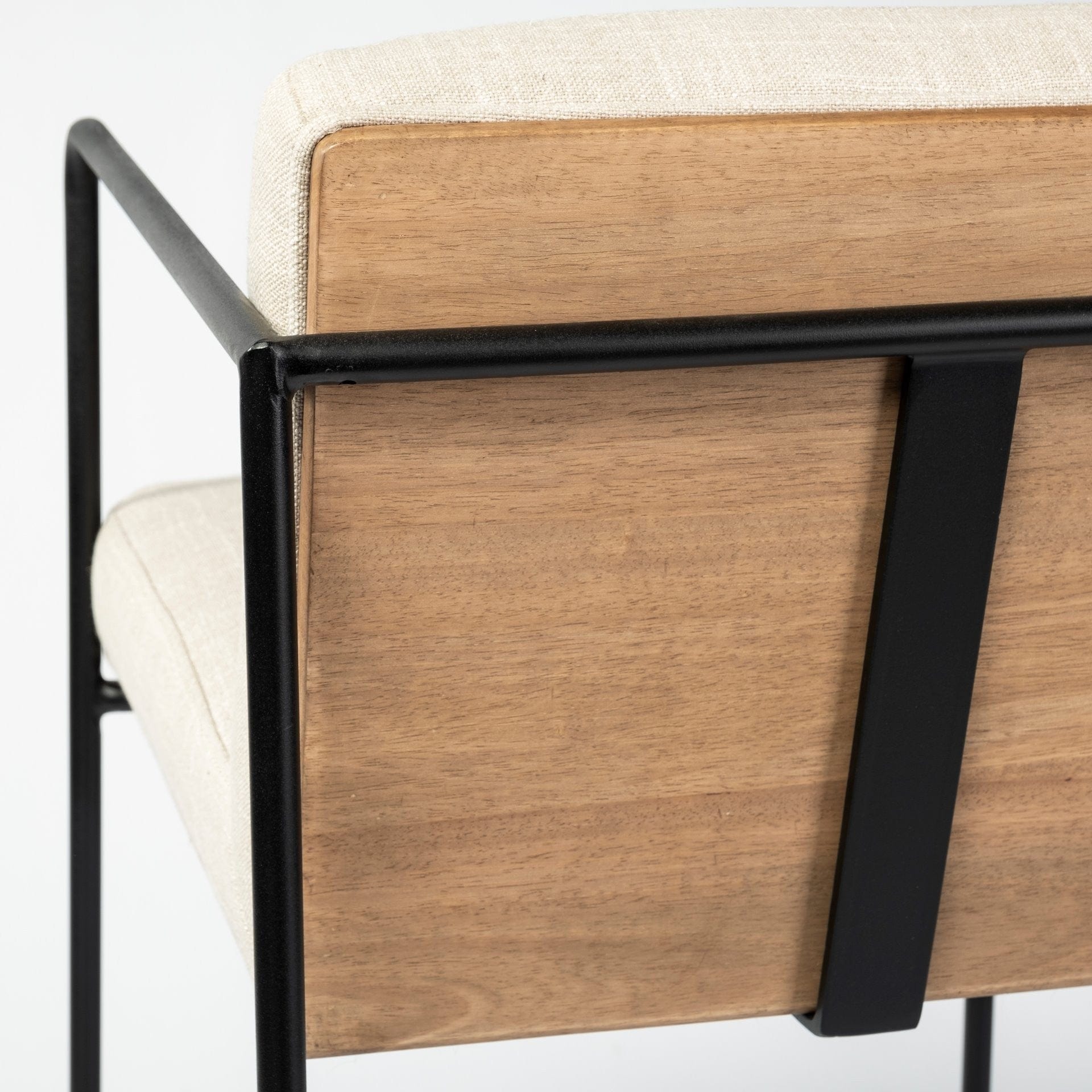 29" Beige Iron Counter Height Bar Chair - Homeroots - Flyclothing LLC