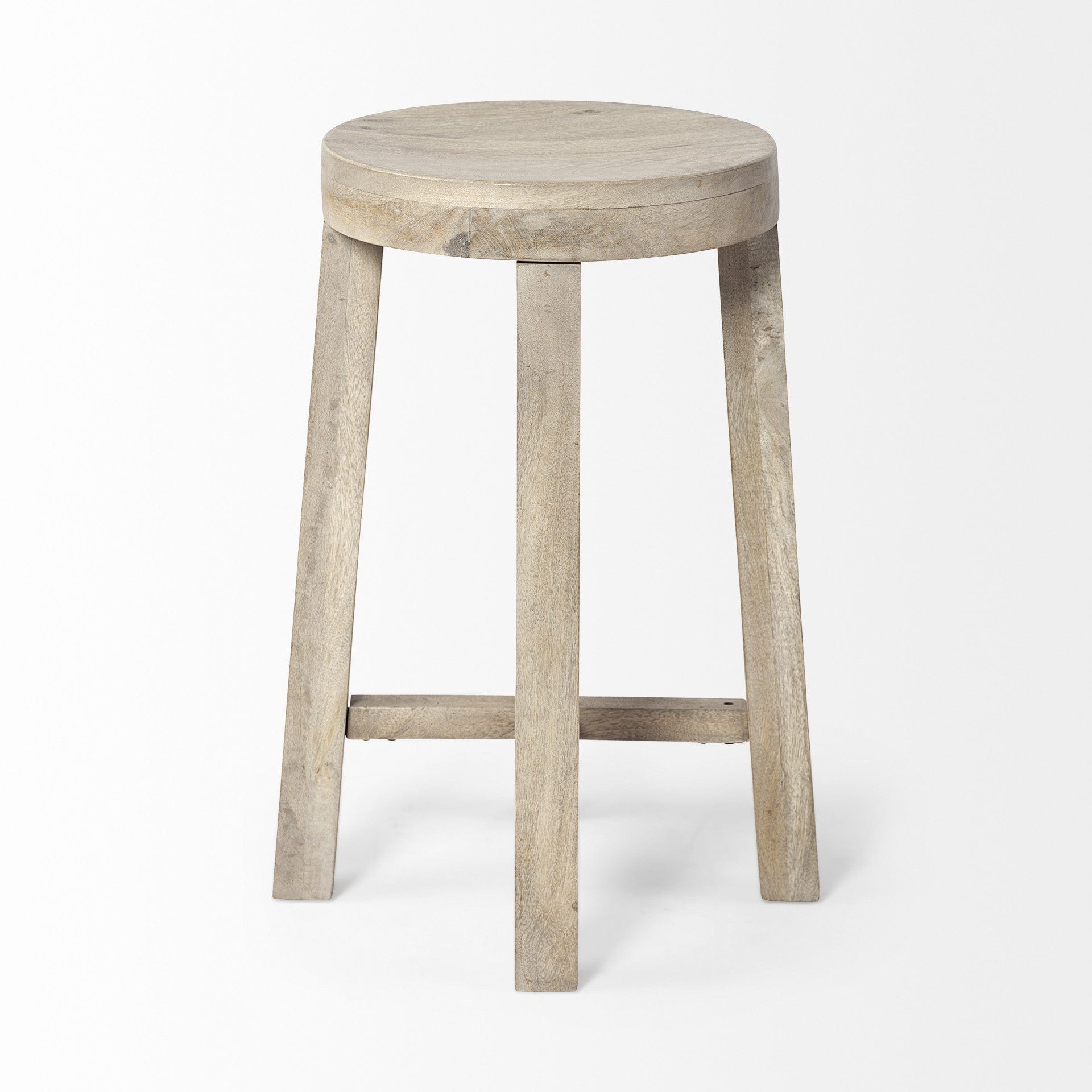 26" Brown Solid and Manufactured Wood Backless Counter Height Bar Chair - Homeroots - Flyclothing LLC