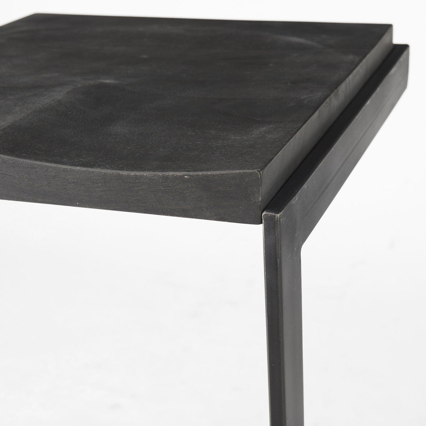 30" Black Solid and Manufactured Wood Backless Bar Height Bar Chair - Homeroots - Flyclothing LLC
