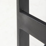 30" Black Solid and Manufactured Wood Backless Bar Height Bar Chair - Homeroots - Flyclothing LLC