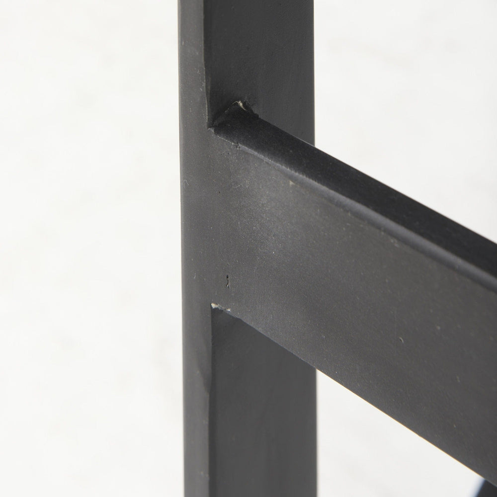 30" Black Solid and Manufactured Wood Backless Bar Height Bar Chair - Homeroots - Flyclothing LLC