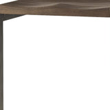 30" Wood Brown And Gray Solid Wood And Metal Backless Bar Height Bar Chair - Homeroots - Flyclothing LLC
