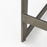 26" Wood Brown And Brown Solid Wood And Metal Backless Counter Height Bar Chair - Homeroots - Flyclothing LLC