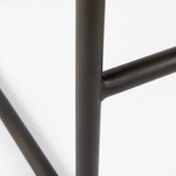 30" Brown And Black Leather And Iron Bar Chair - Homeroots - Flyclothing LLC