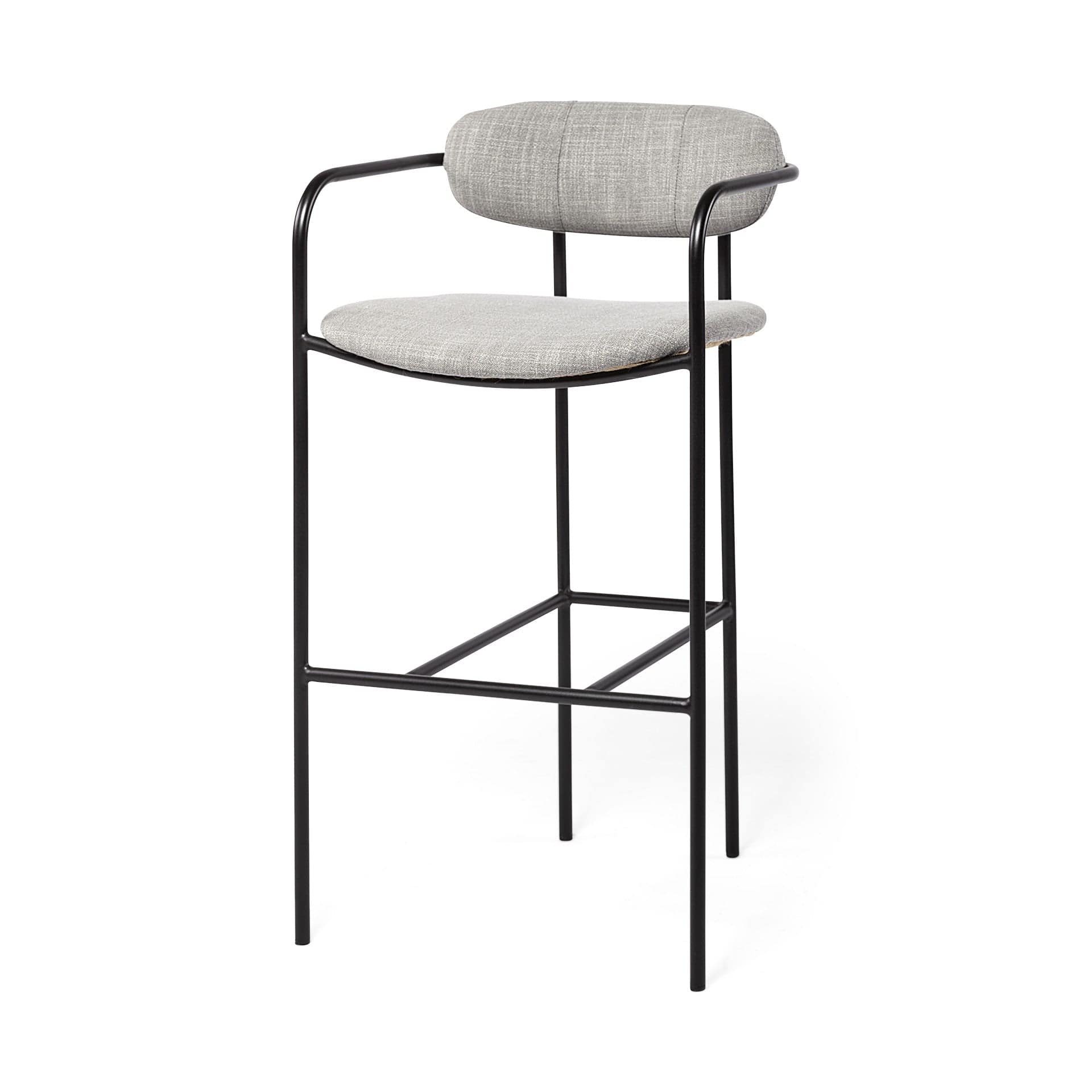 29" Grey Steel Bar Chair - Homeroots - Flyclothing LLC