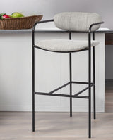 29" Grey Steel Bar Chair - Homeroots - Flyclothing LLC