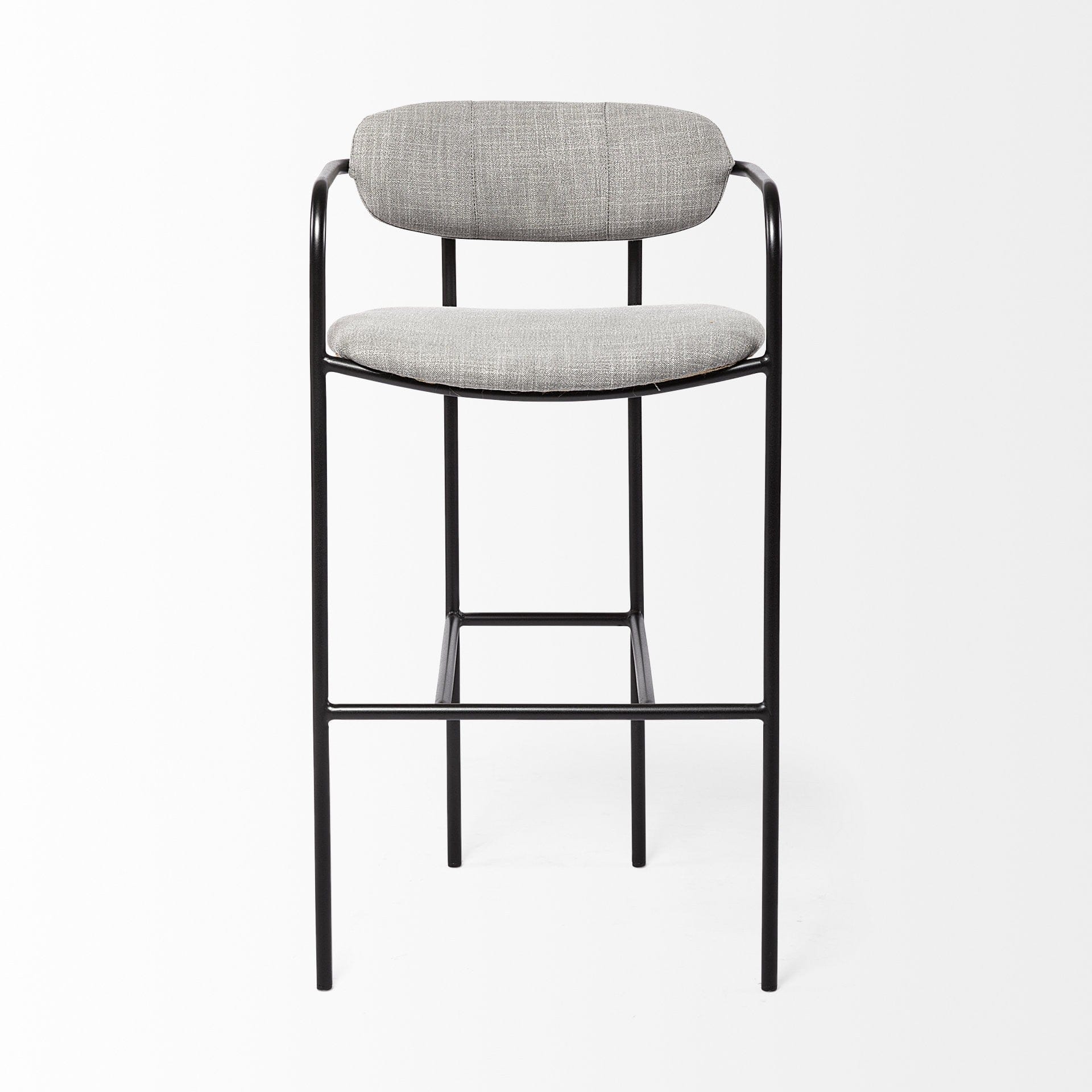29" Grey Steel Bar Chair - Homeroots - Flyclothing LLC