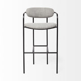29" Grey Steel Bar Chair - Homeroots